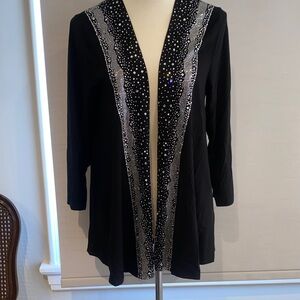 Black tunic  with Silver Embellishments rhinestones